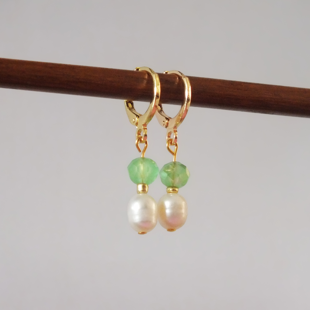 Sage Pearl Earrings