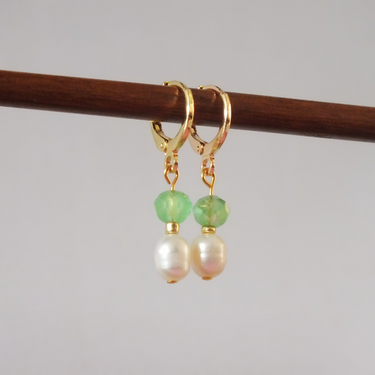 Sage Pearl Earrings