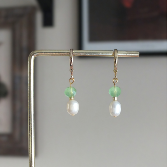 Sage Pearl Earrings