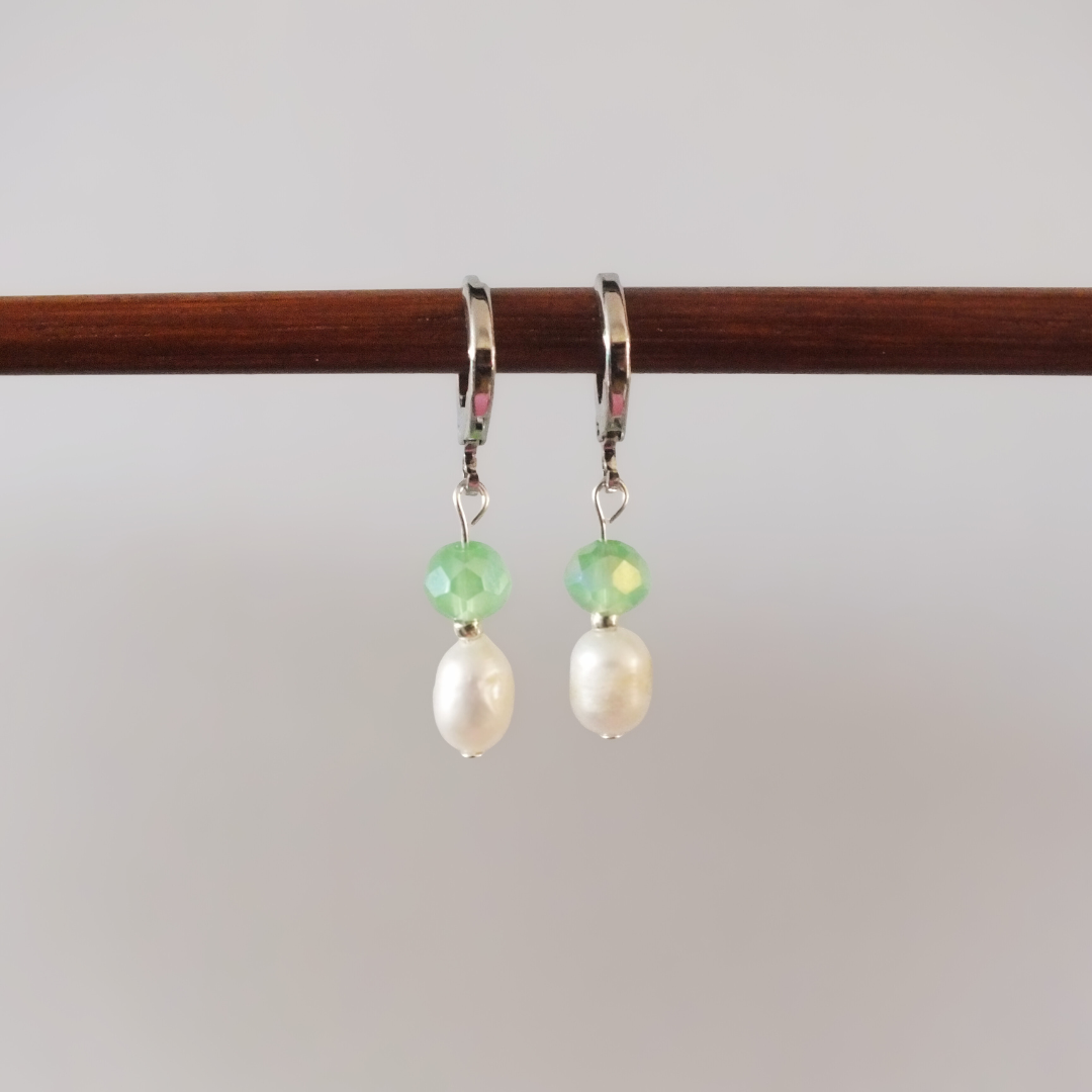 Sage Pearl Earrings